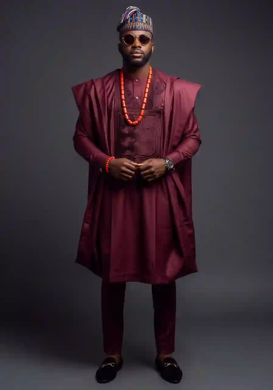 Fitted male agbada